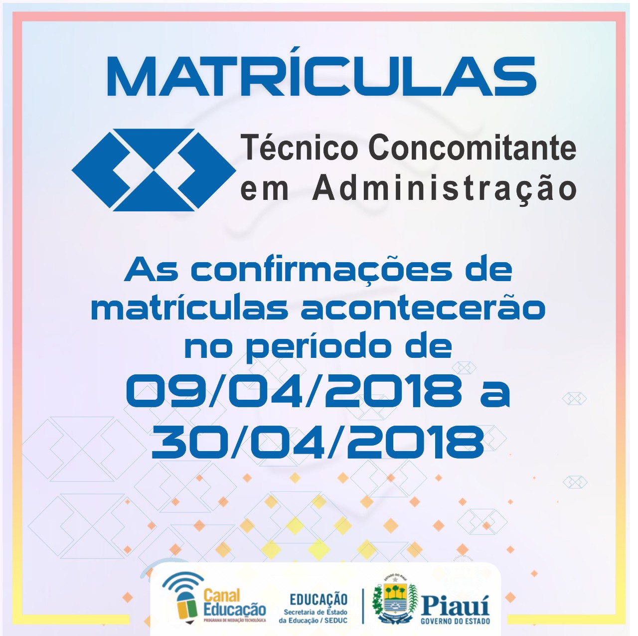 Matrículas Abertas para cursos da Educação Profissional