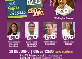 10ª revisão Pré-Enem Seduc Live homenageia São João